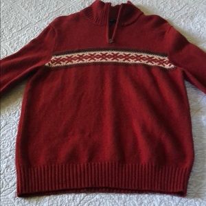 J. Crew zippered mock neck sweater.